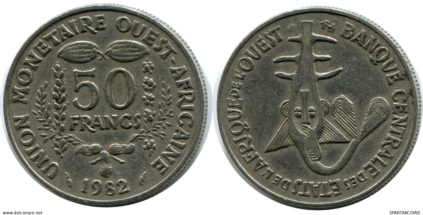 50 FRANCS 1985 WESTERN AFRICAN STATES Moneda #AP957.E.A - Other - Africa