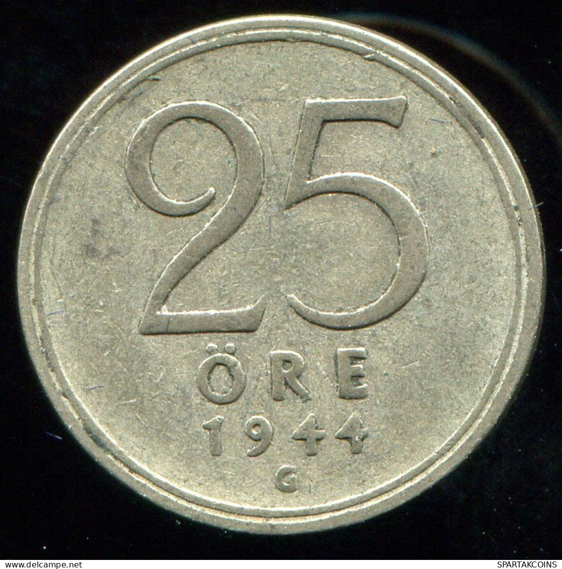 25 ORE 1944 SUECIA SWEDEN PLATA Moneda #W10457.3.E.A - Svezia