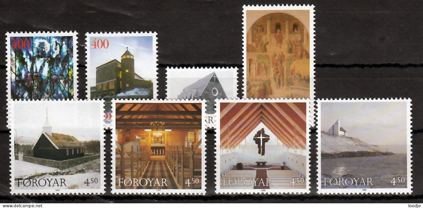 Faeroer Kerken 1995,t.m. 1998  Postfris - Faroe Islands