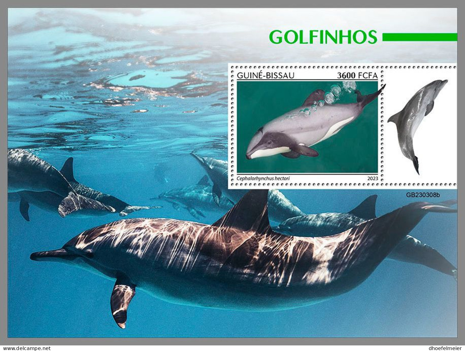 GUINEA-BISSAU 2023 MNH Dolphins Delphine S/S – OFFICIAL ISSUE – DHQ2416 - Dolfijnen