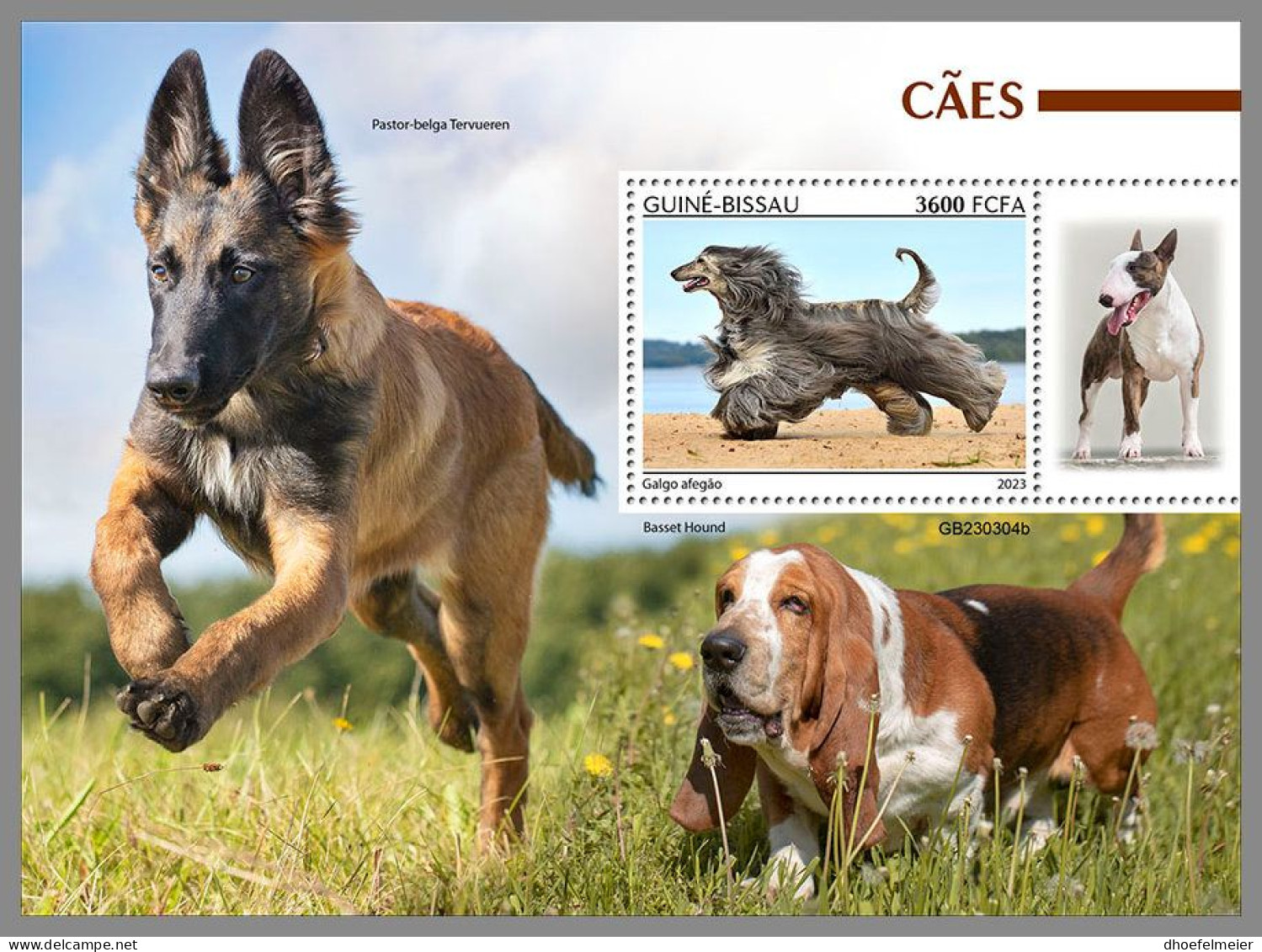 GUINEA-BISSAU 2023 MNH Dogs Hunde S/S – OFFICIAL ISSUE – DHQ2416 - Perros