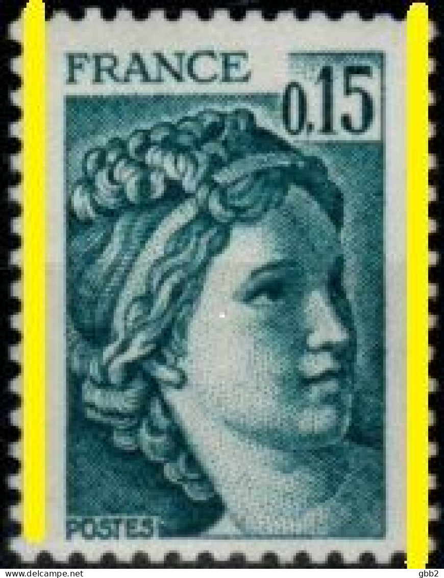 FRANCE - YT N° 1966a "Sabine De GANDON" 2 Bandes De Phosphore. SEULE PROPOSITION Sur DELCAMPE. - 1977-1981 Sabine Of Gandon