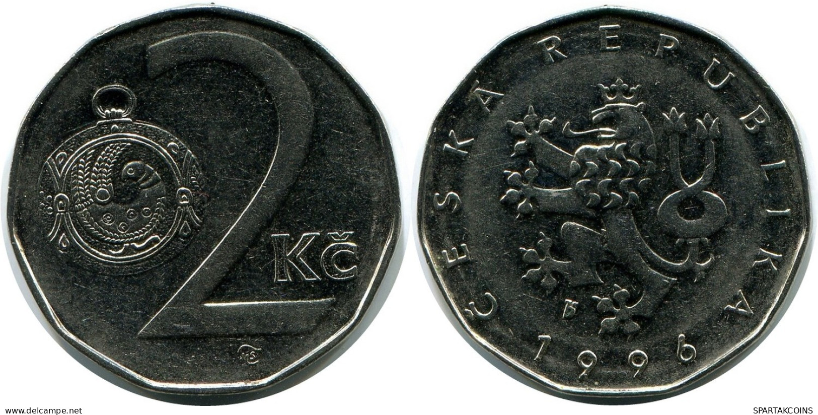 2 KORUN 1996 REPÚBLICA CHECA CZECH REPUBLIC Moneda #AR218.E.A - República Checa