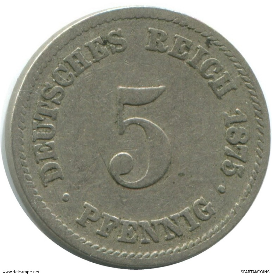 5 PFENNIG 1875 A ALEMANIA Moneda GERMANY #AE699.E.A - 5 Pfennig