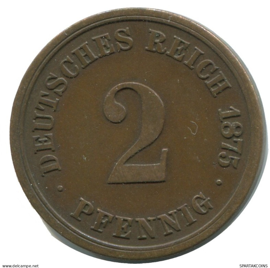 2 PFENNIG 1875 A GERMANY Coin #AD474.9.D.A - 5 Pfennig