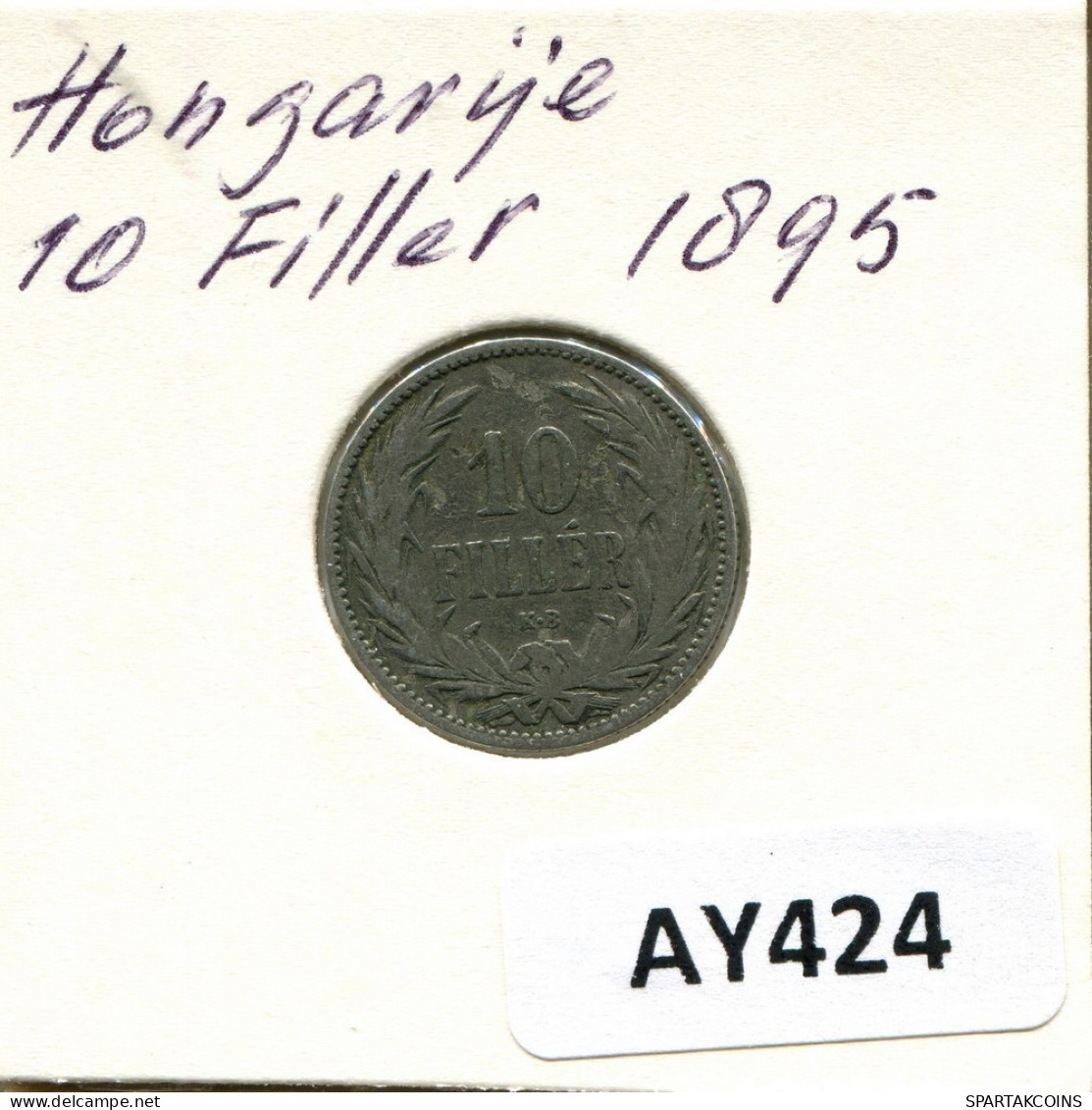 10 FILLER 1895 HONGRIE HUNGARY Pièce #AY424.F.A - Hongrie