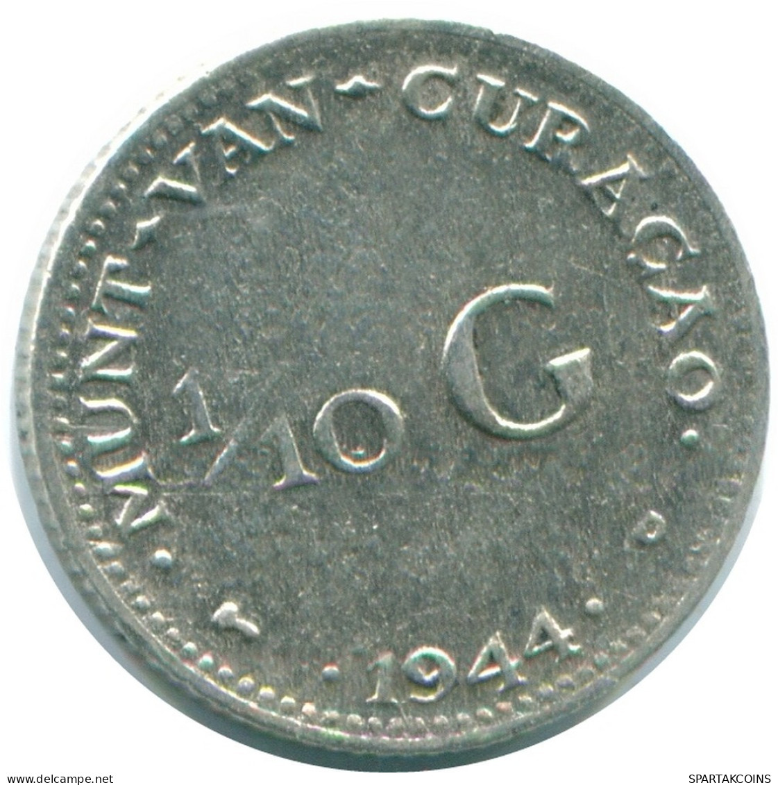 1/10 GULDEN 1944 CURACAO Netherlands SILVER Colonial Coin #NL11750.3.U.A - Curaçao