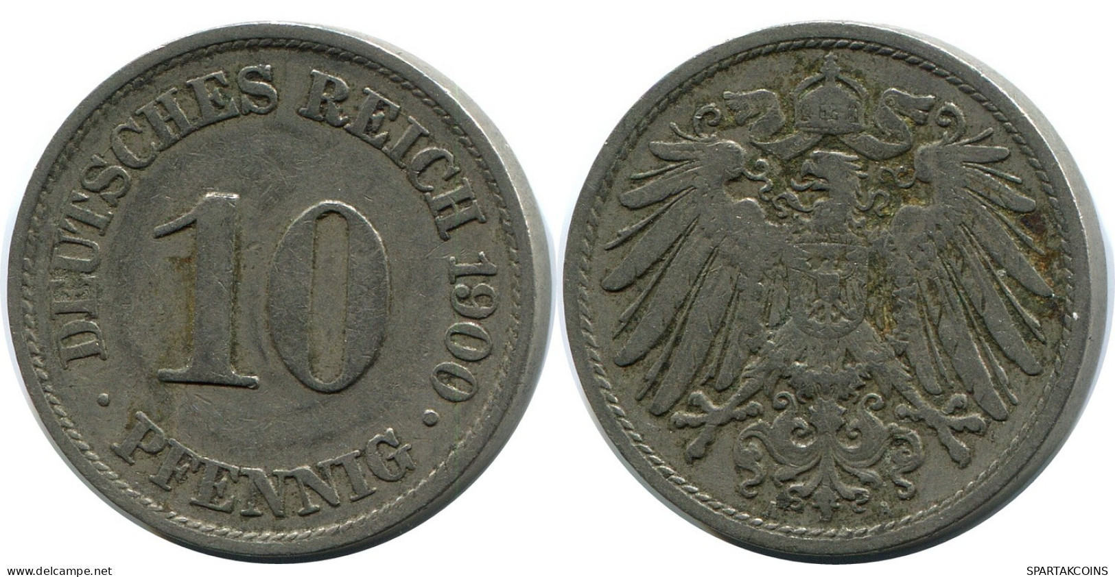 10 PFENNIG 1900 A DEUTSCHLAND Münze GERMANY #DB317.D.A - 10 Pfennig