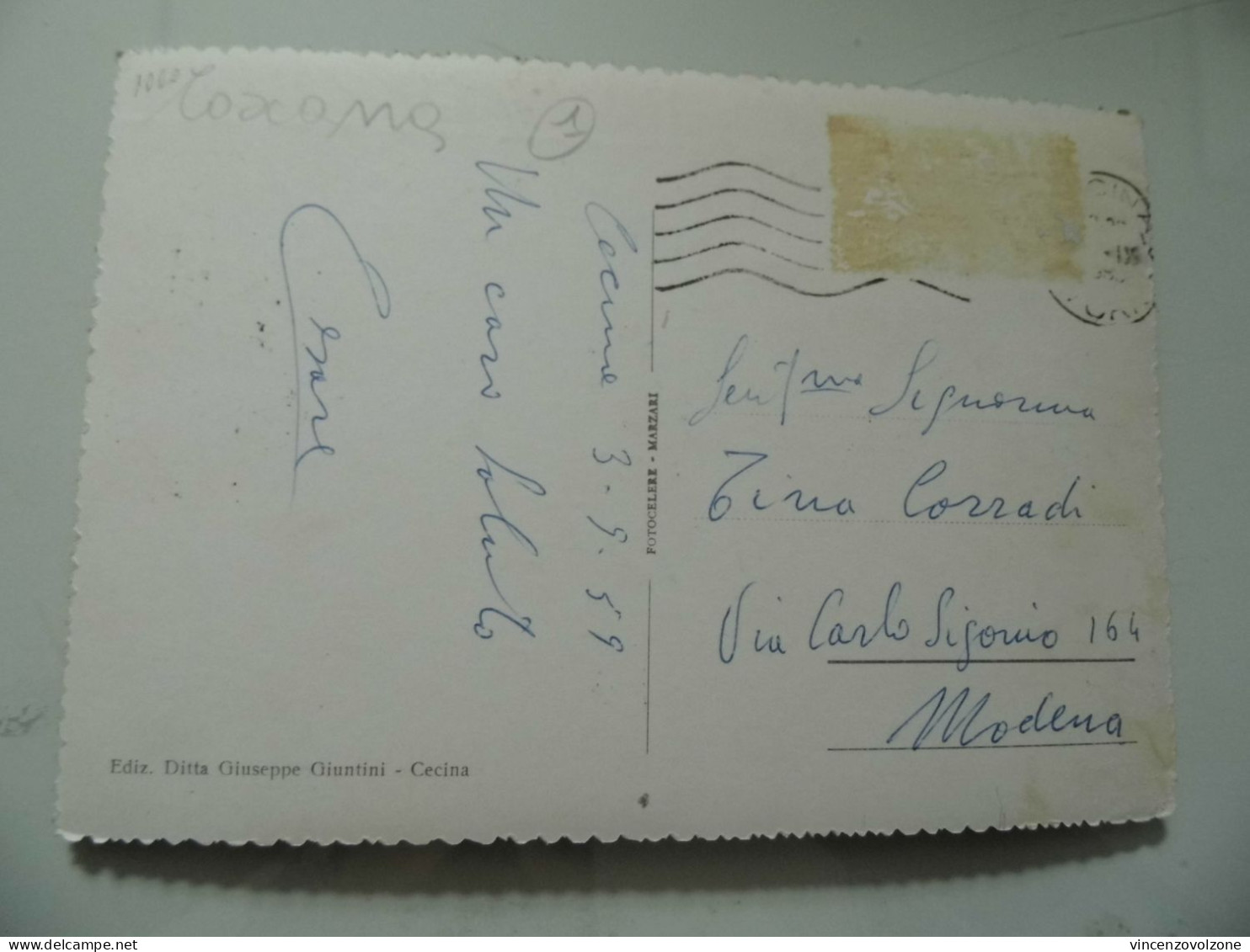 Cartolina Viaggiata "Saluti Da CECINA"   Vedutine 1959 - Livorno