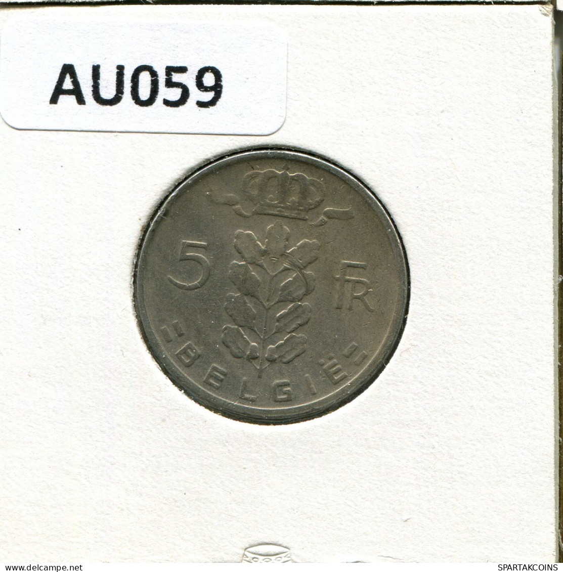 5 FRANCS 1966 DUTCH Text BÉLGICA BELGIUM Moneda #AU059.E.A - 5 Francs