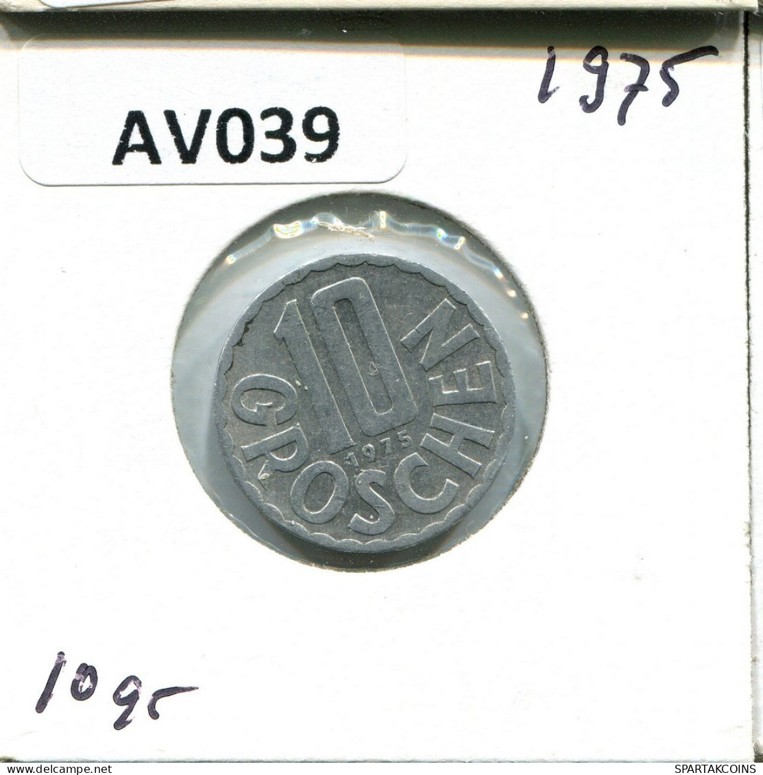 10 GROSCHEN 1975 AUSTRIA Moneda #AV039.E.A - Oesterreich