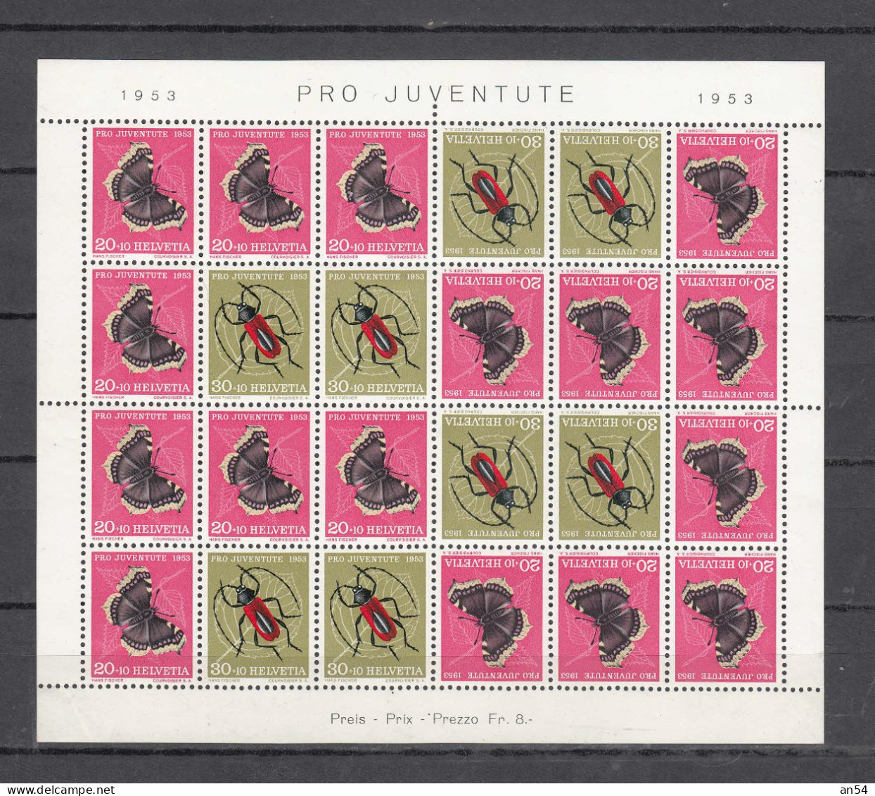 1953 PJ BLOC  N°JOZ41  NEUF**  COTE 550.00€          CATALOGUE SBK - Unused Stamps