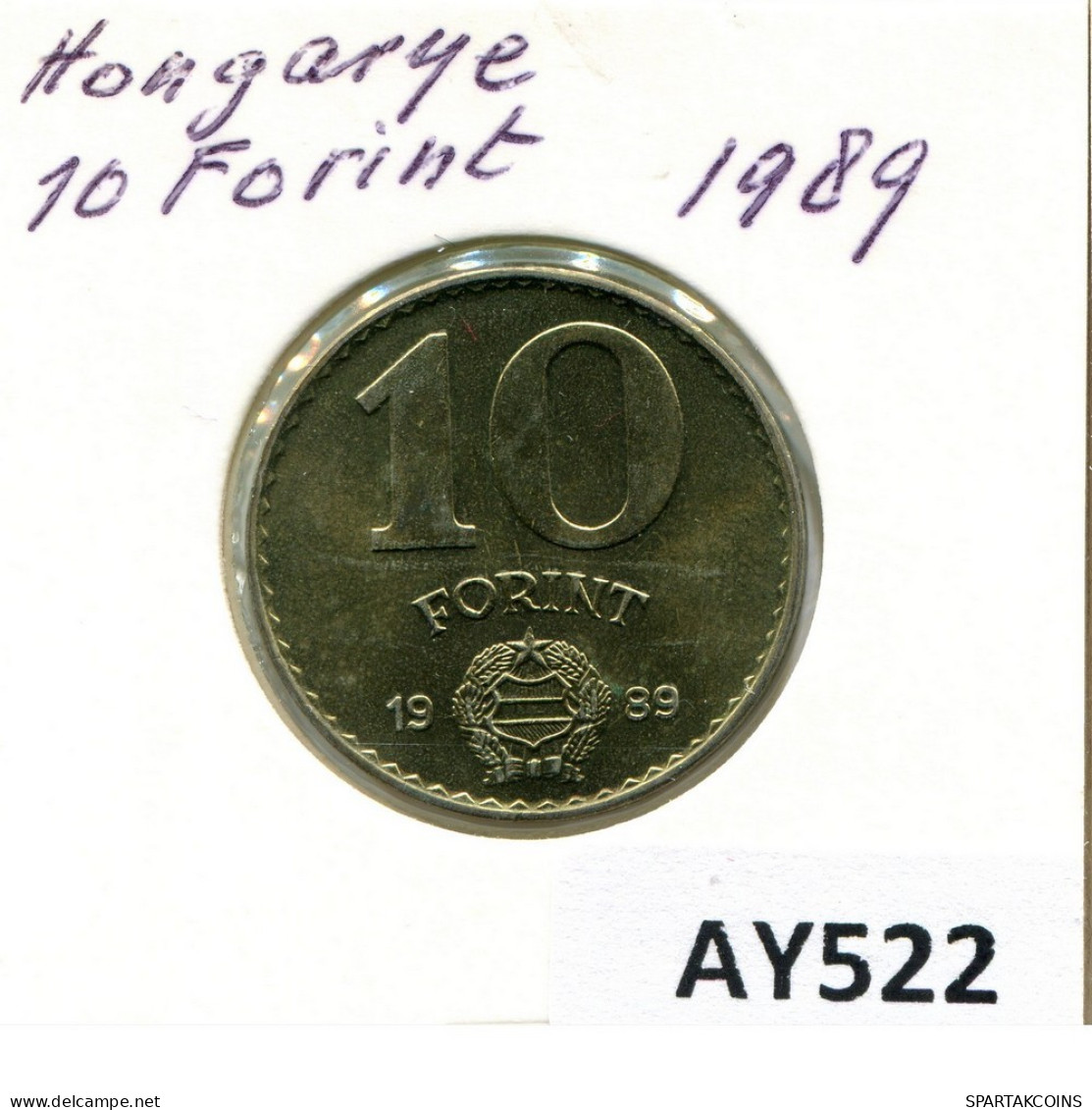 10 FORINT 1989 HUNGARY Coin #AY522.U.A - Hungary