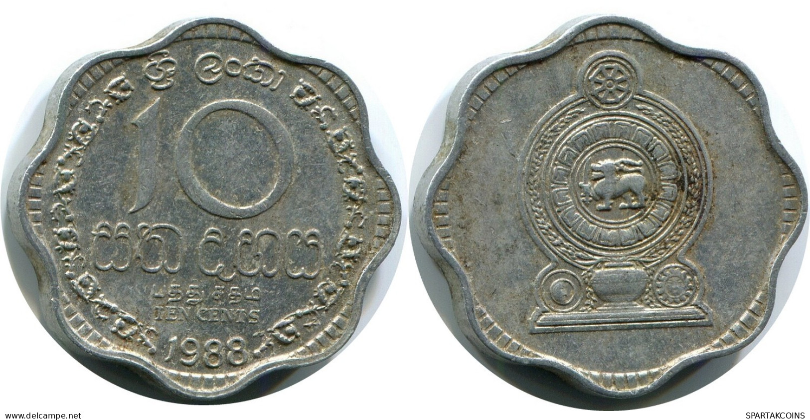 10 CENTS 1988 SRI LANKA Coin #AR195.U.A - Sri Lanka