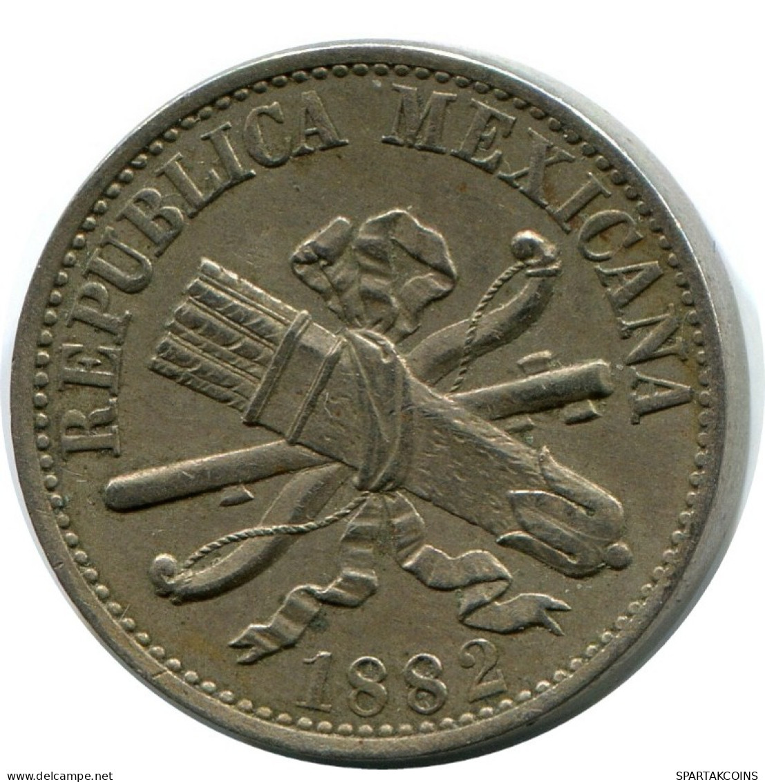 V(5)CENTAVOS 1882 MEXICO Moneda #AH394.5.E.A - Messico