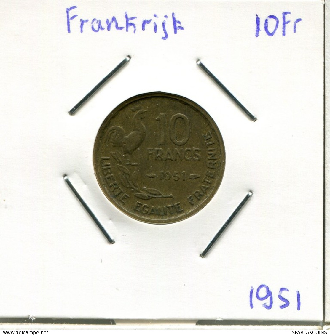 10 FRANCS 1951 FRANCE Pièce Française #AM652.F.A - 10 Francs