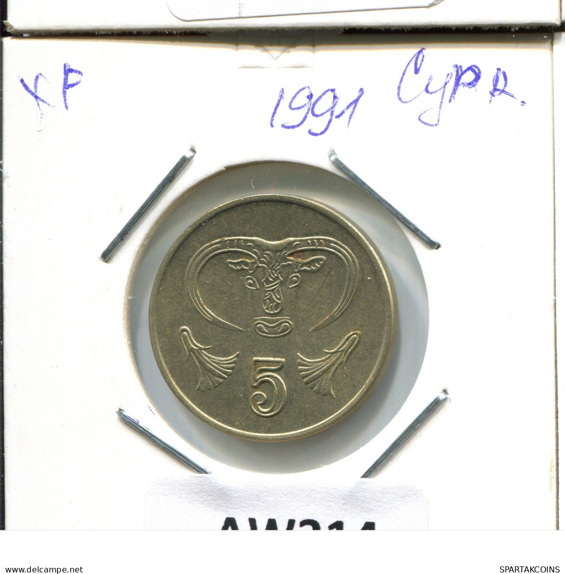 5 CENTS 1991 ZYPERN CYPRUS Münze #AW314.D.A - Cipro