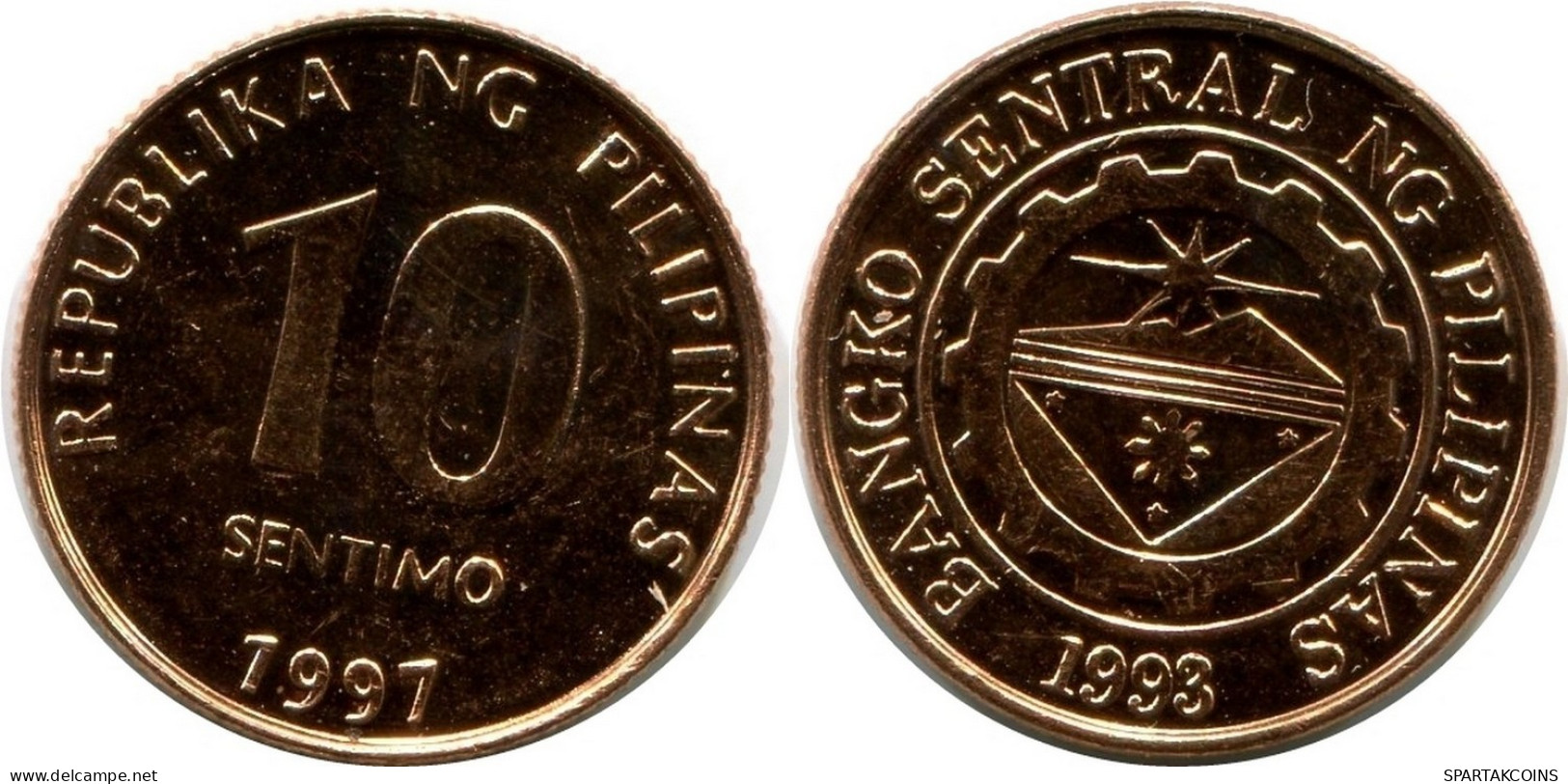 10 CENTIMO 1997 PHILIPPINES UNC Coin #M10116.U.A - Filippijnen