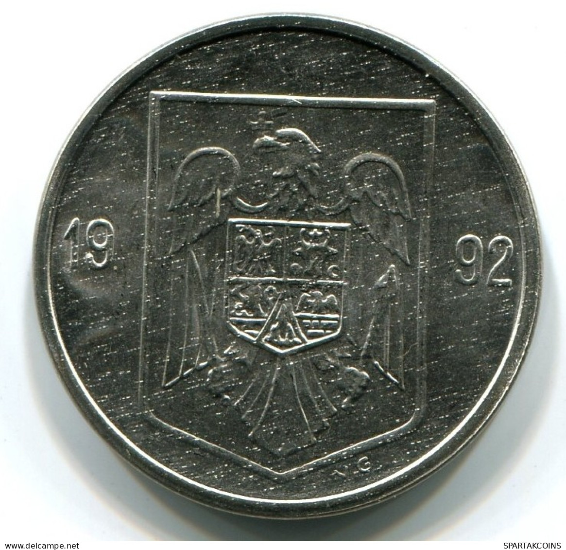 5 LEI 1992 ROMANIA UNC Eagle Coat Of Arms V.G Mark Coin #W11306.U.A - Roumanie
