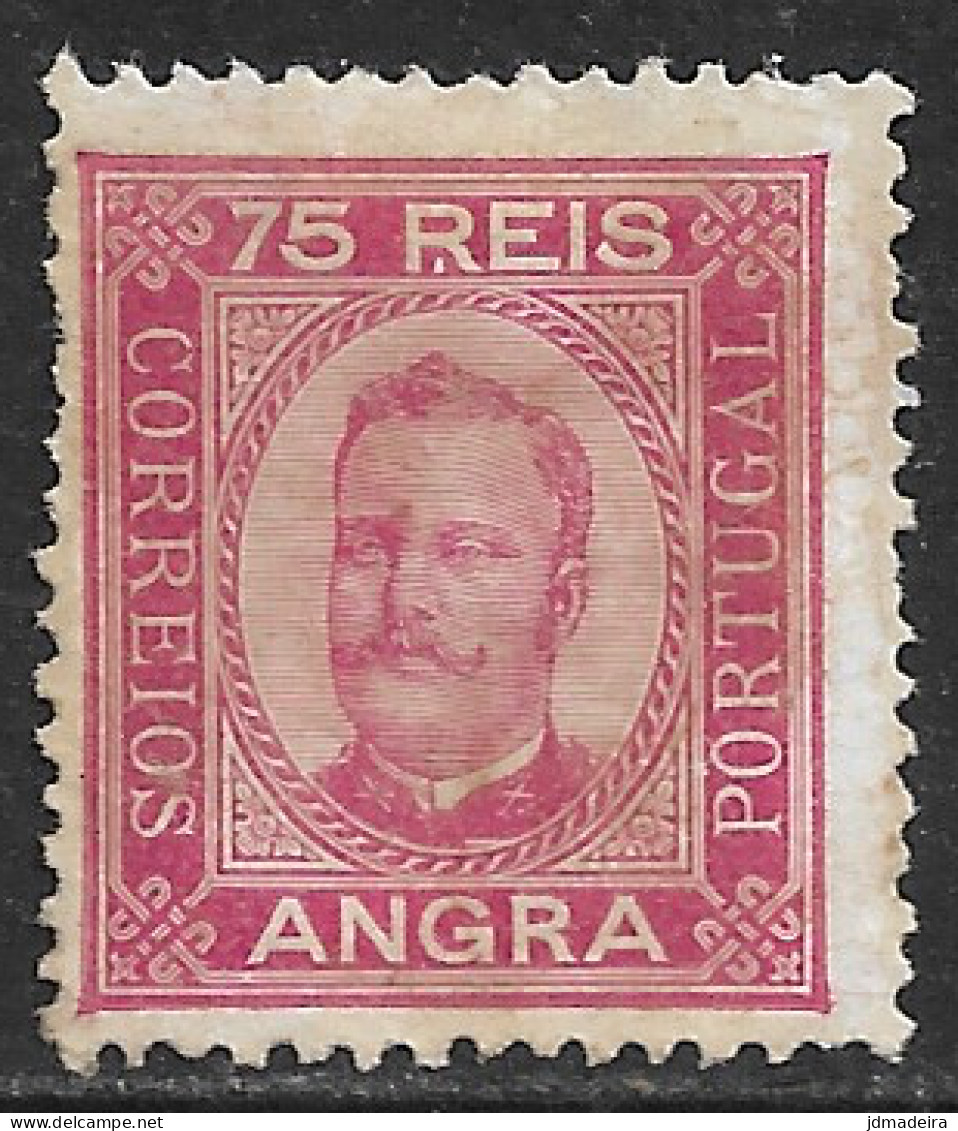 Angra – 1892 King Carlos 75 Réis Mint Stamp - Angra