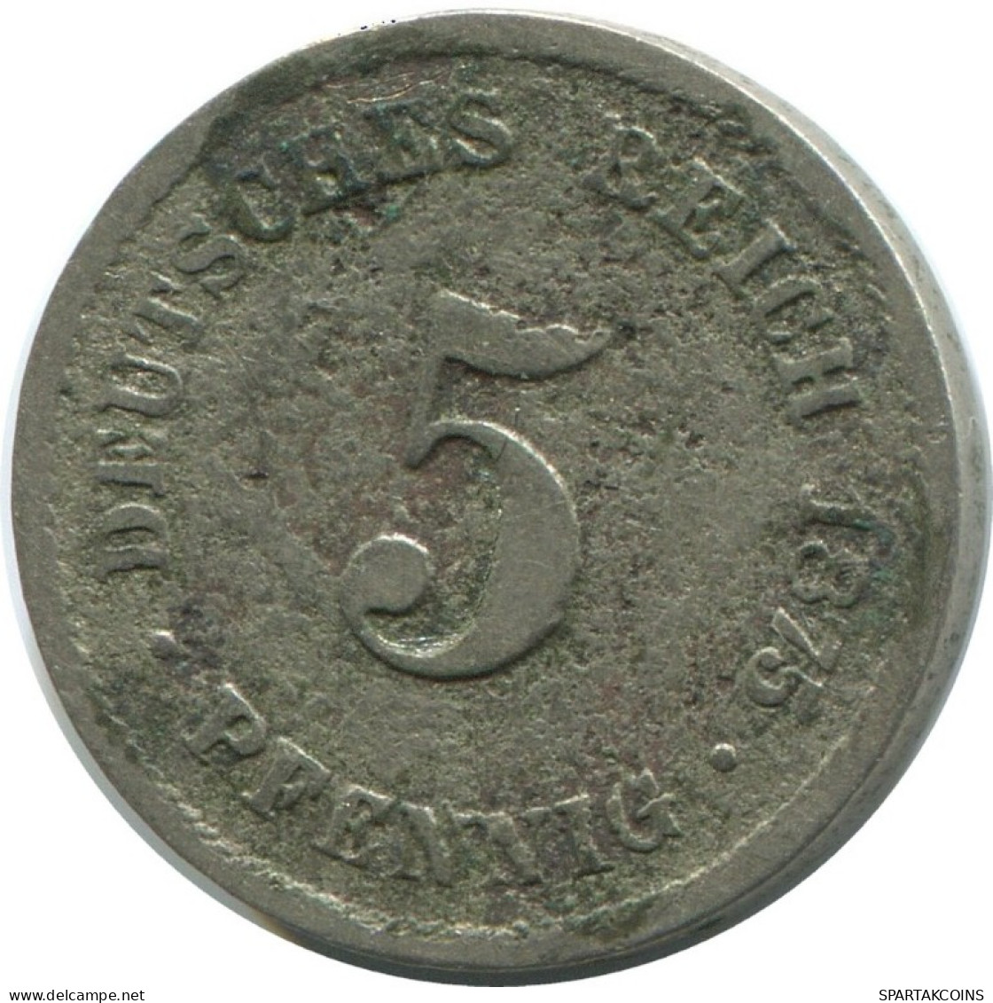 5 PFENNIG 1875 E GERMANY Coin #AE635.U.A - 5 Pfennig
