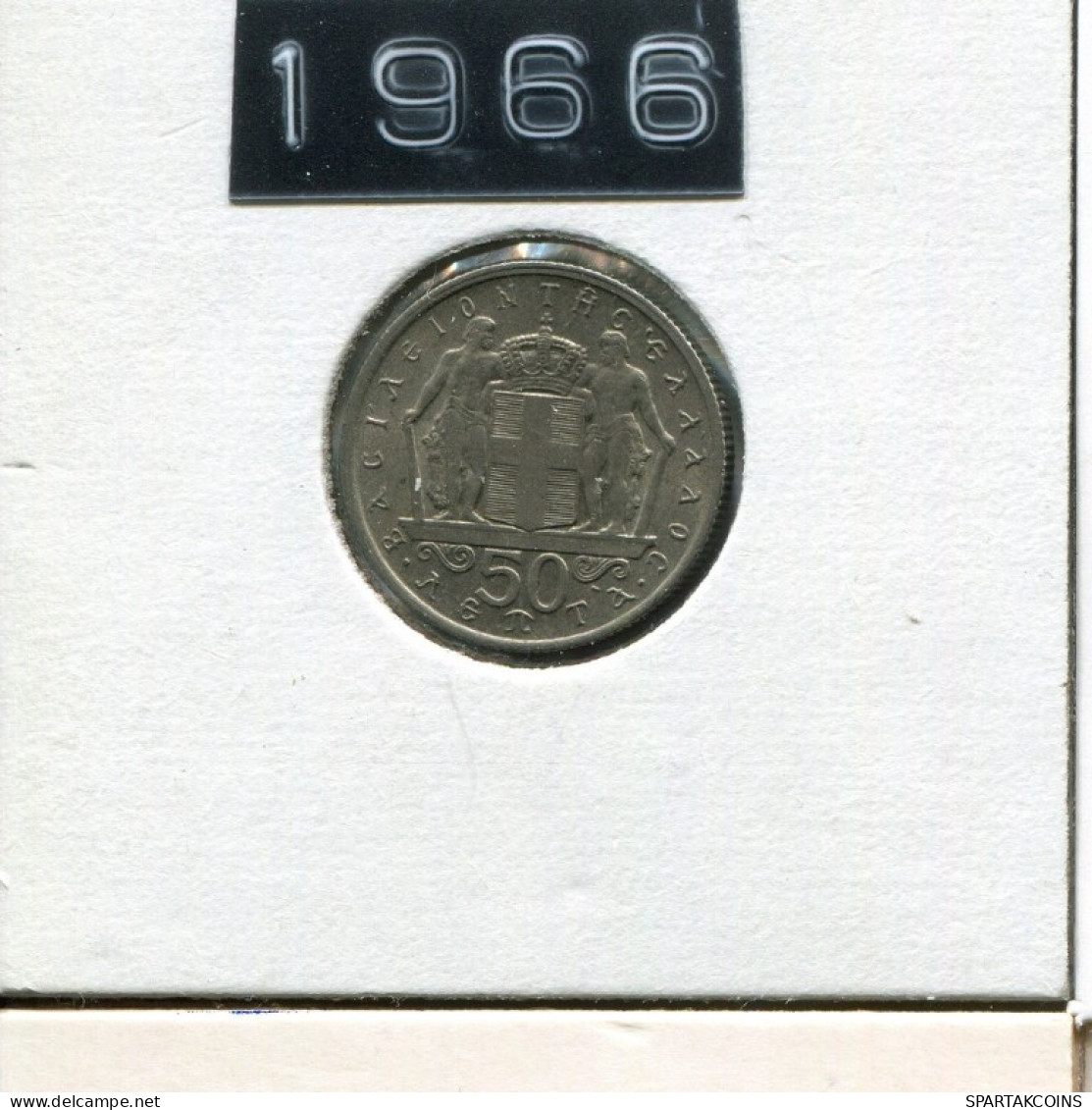 50 LEPTA 1966 GREECE Coin #AK473.U.A - Grèce