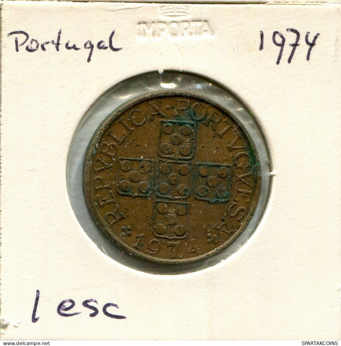 1 ESCUDO 1974 PORTUGAL Pièce #AU981.F.A - Portogallo