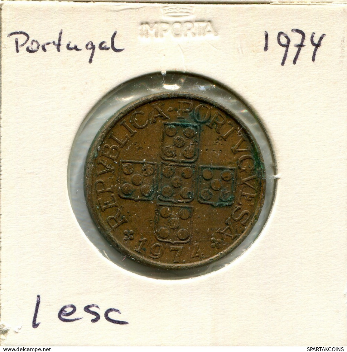 1 ESCUDO 1974 PORTUGAL Pièce #AU981.F.A - Portugal