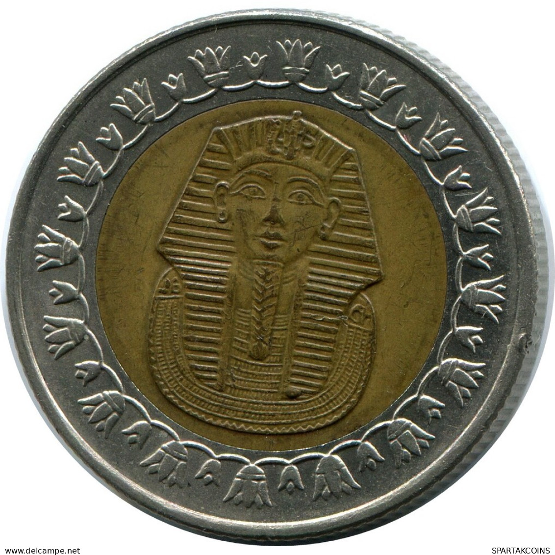 1 POUND 2008 EGIPTO EGYPT BIMETALLIC Islámico Moneda #AP995.E.A - Egitto