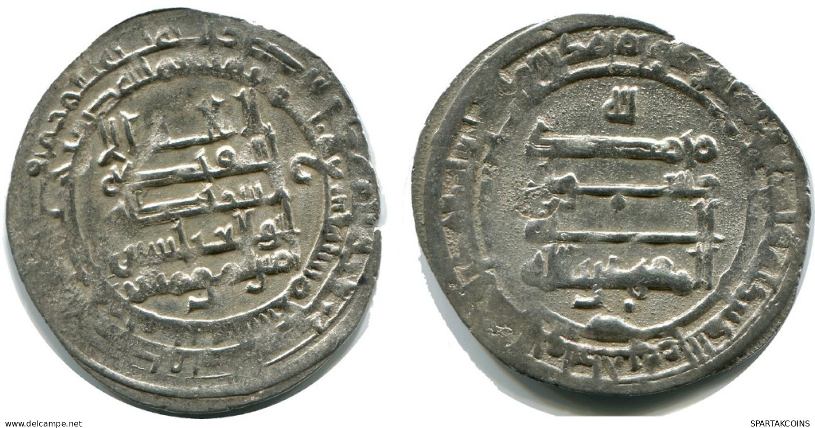 ABBASID AL-MUQTADIR AH 295-320/ 908-932 AD Silver DIRHAM #AH183.45.F.A - Orientales