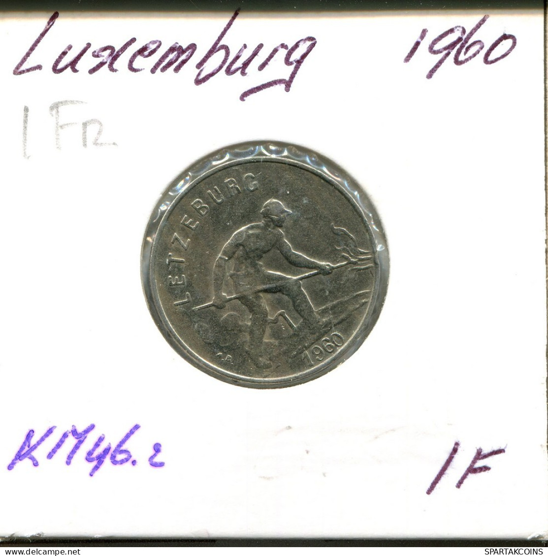 1 FRANC 1960 LUXEMBOURG Pièce #AT203.F.A - Lussemburgo