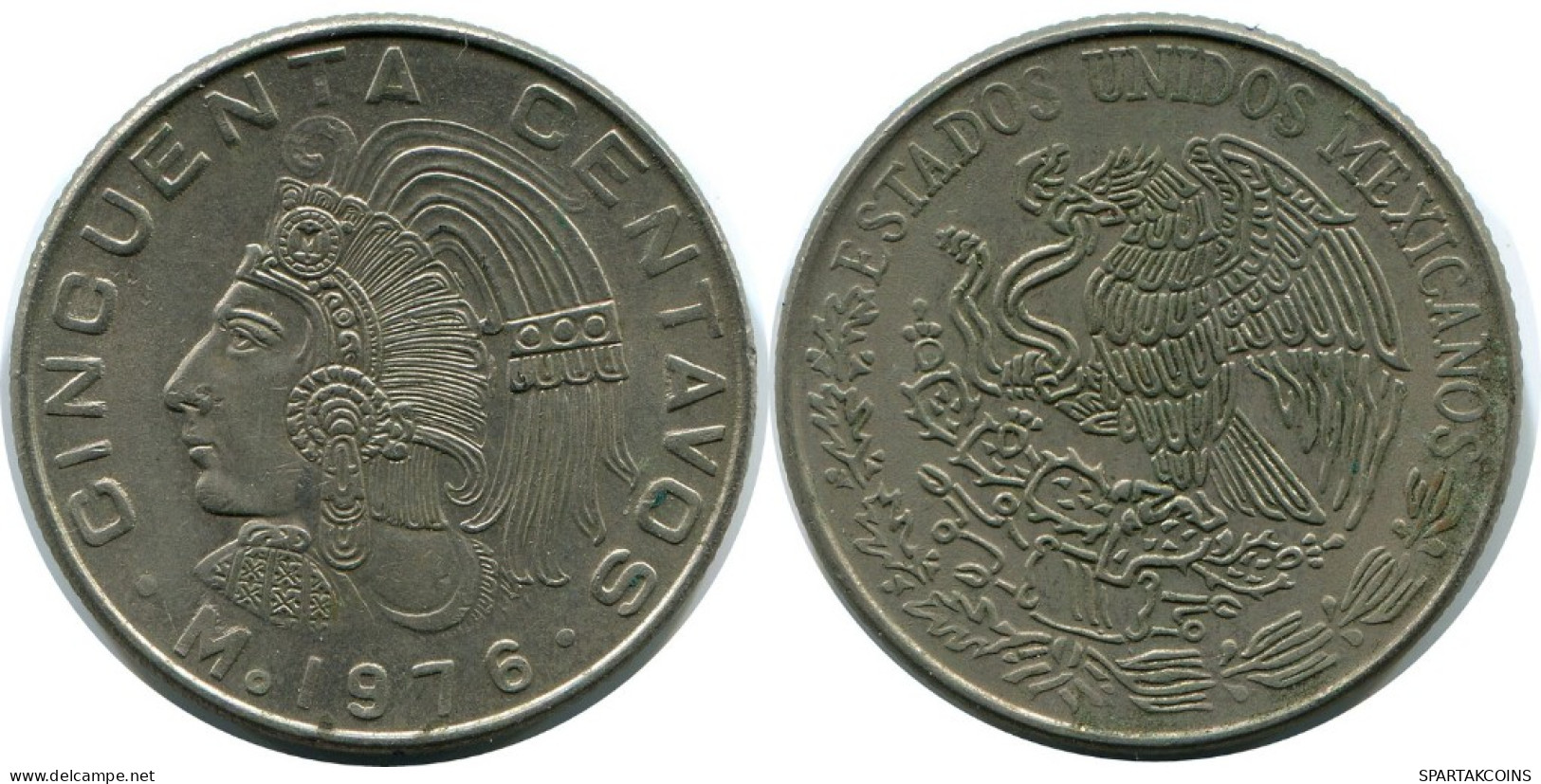 50 CENTAVOS 1976 MEXICO Moneda #AH484.5.E.A - Mexique