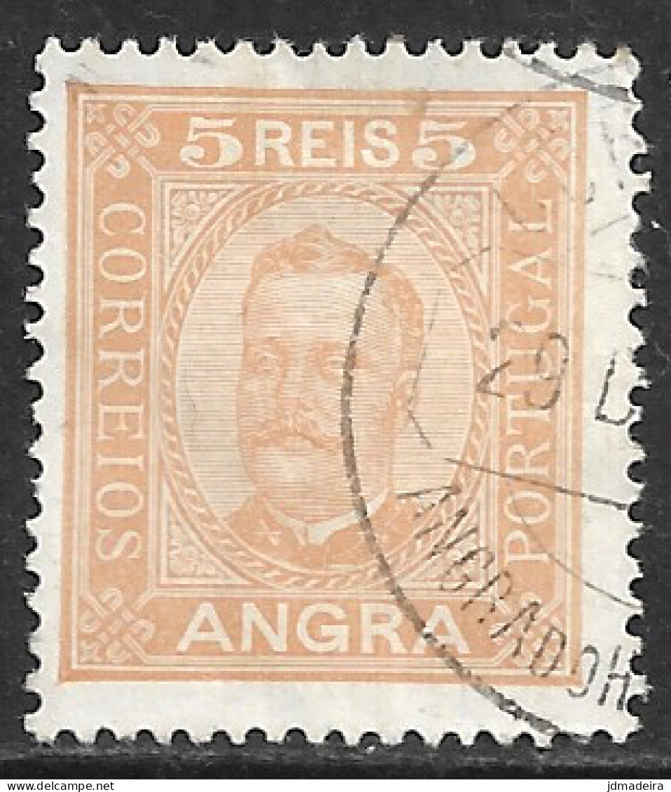 Angra – 1892 King Carlos 5 Réis Used Stamp - Angra