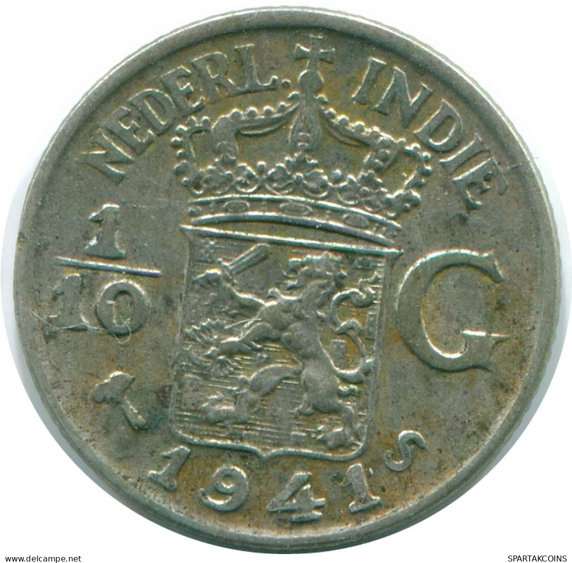 1/10 GULDEN 1941 S INDIAS ORIENTALES DE LOS PAÍSES BAJOS PLATA #NL13679.3.E.A - Indes Neerlandesas