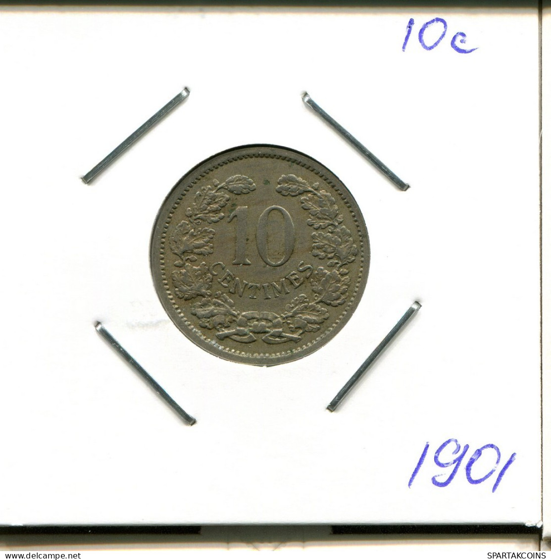 10 CENTIMES 1901 LUXEMBOURG Pièce #AR676.F.A - Lussemburgo