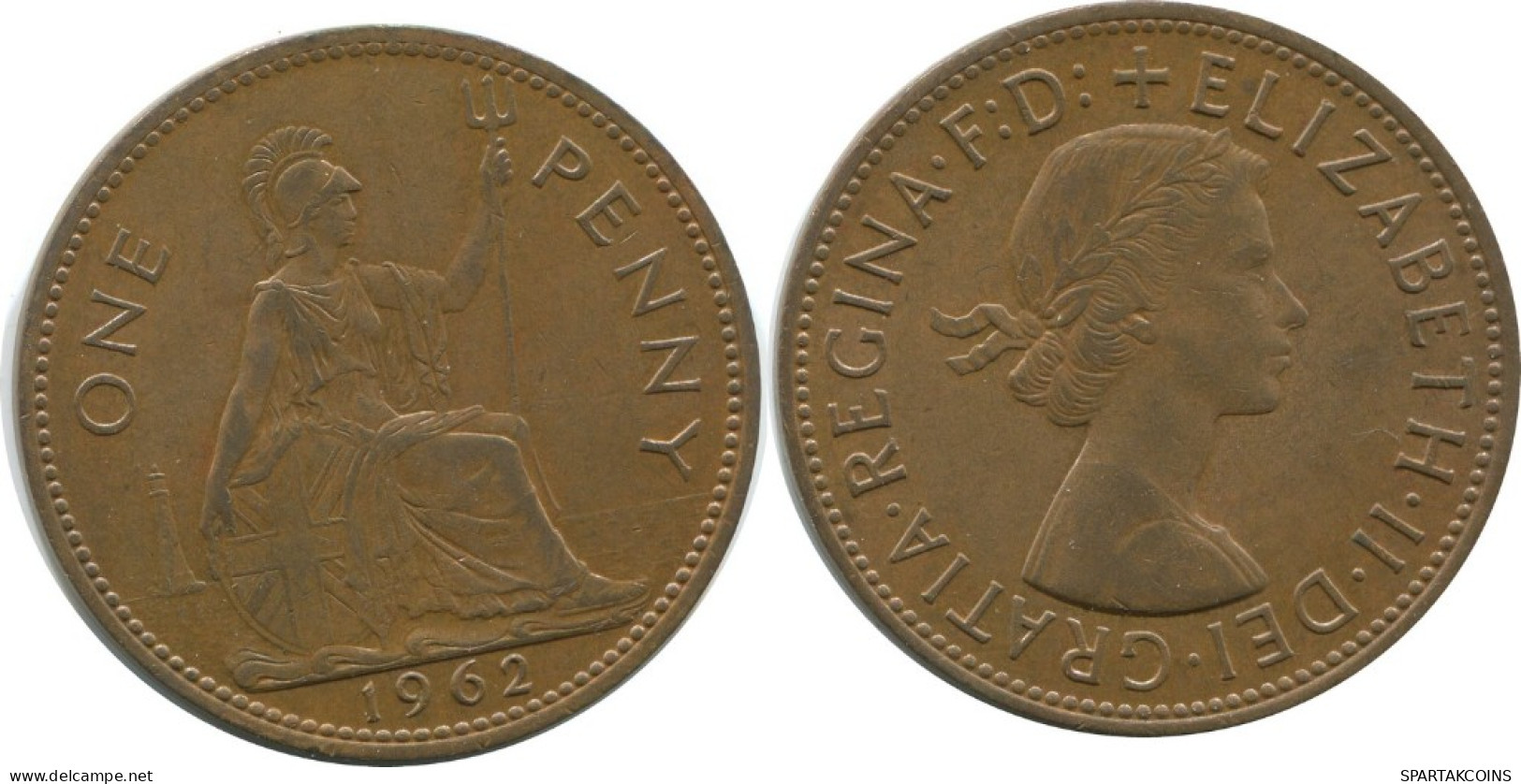PENNY 1962 UK GBAN BRETAÑA GREAT BRITAIN Moneda #AG899.1.E.A - D. 1 Penny