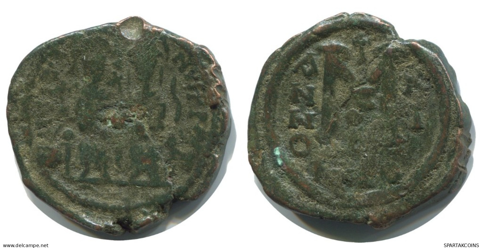 HERACLIUS CYZICUS FOLLIS Original Ancient BYZANTINE Coin 12g/30mm #AB280.9.U.A - Bizantine