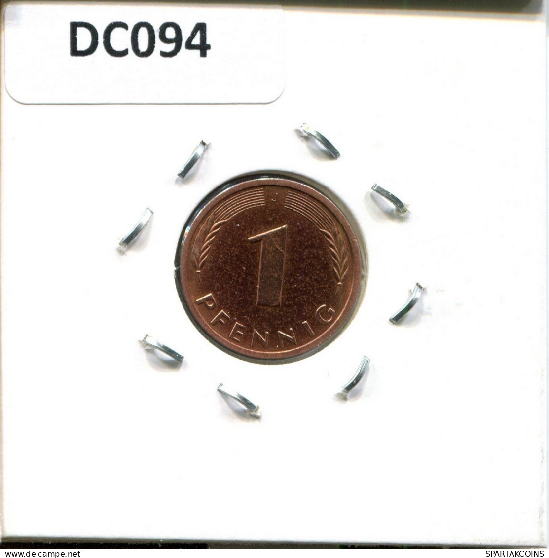 1 PFENNIG 1987 J WEST & UNIFIED GERMANY Coin #DC094.U.A - 1 Pfennig