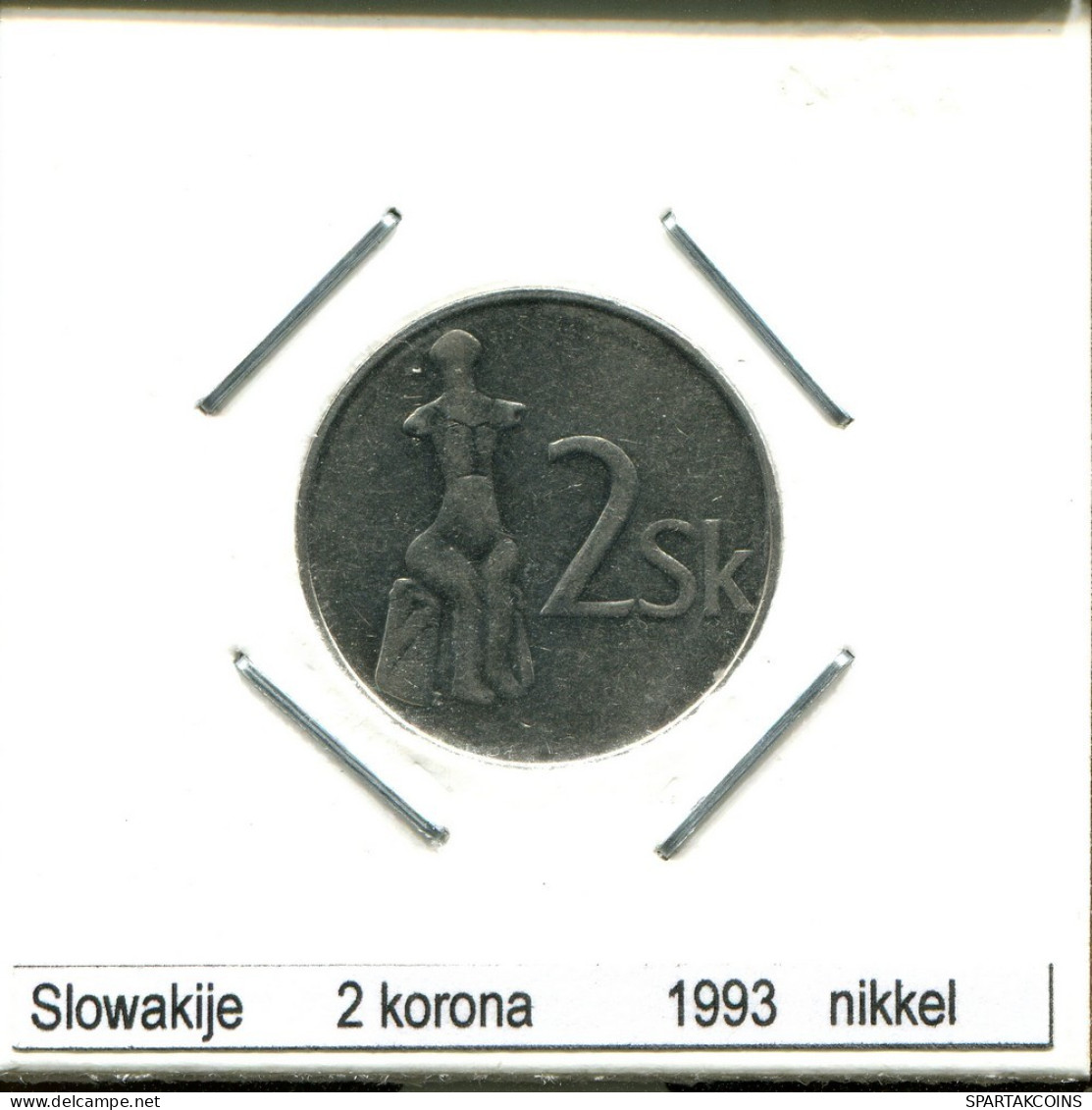 2 KORUN 1993 SLOVAQUIE SLOVAKIA Pièce #AS565.F.A - Slowakei
