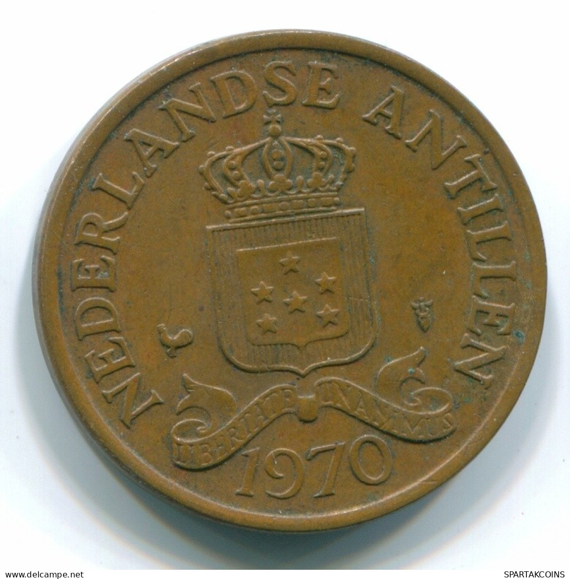 2 1/2 CENT 1970 ANTILLES NÉERLANDAISES CENTS Bronze Colonial Pièce #S10475.F.A - Antilles Néerlandaises