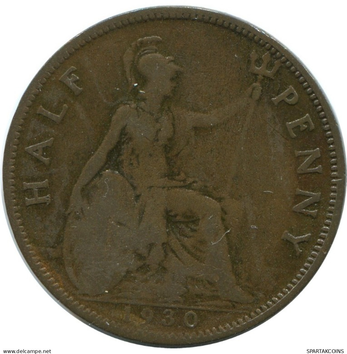 HALF PENNY 1930 UK GREAT BRITAIN Coin #AG806.1.U.A - C. 1/2 Penny