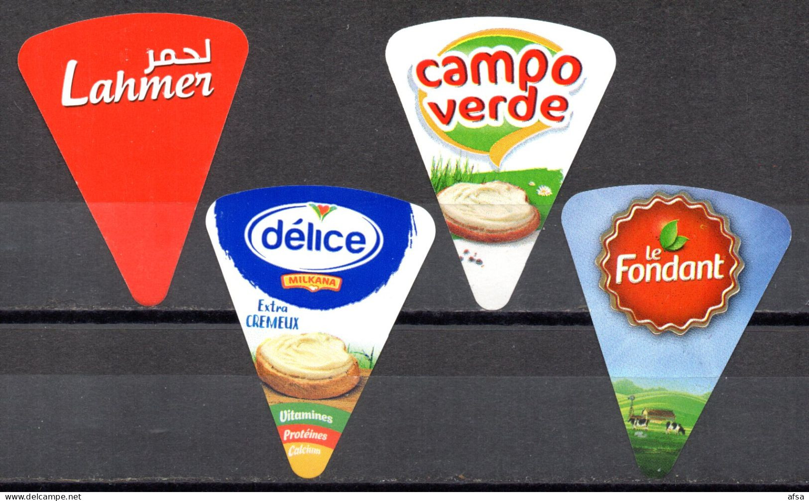 NEW-4 Tunisian Cheese Labels  // 4 étiquettes De Fromage De Tunisie - Kaas