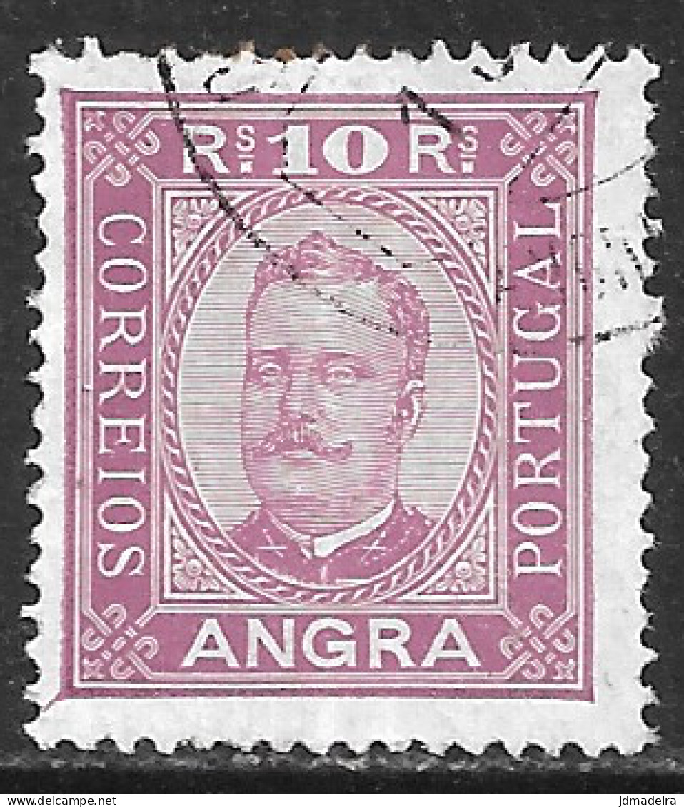 Angra – 1892 King Carlos 10 Réis Used Stamp - Angra