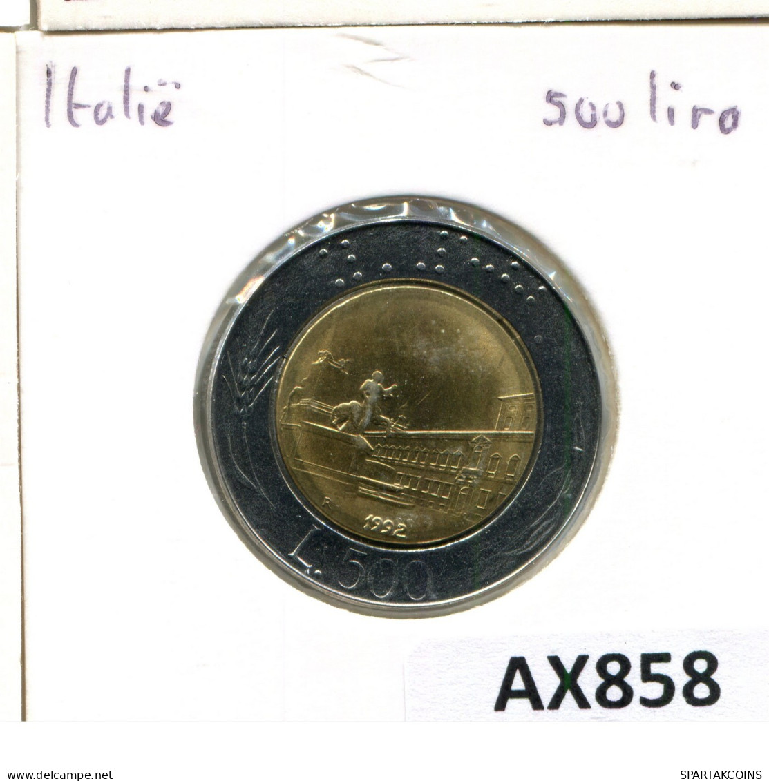 500 LIRE 1992 ITALY Coin BIMETALLIC #AX858.U.A - 500 Liras