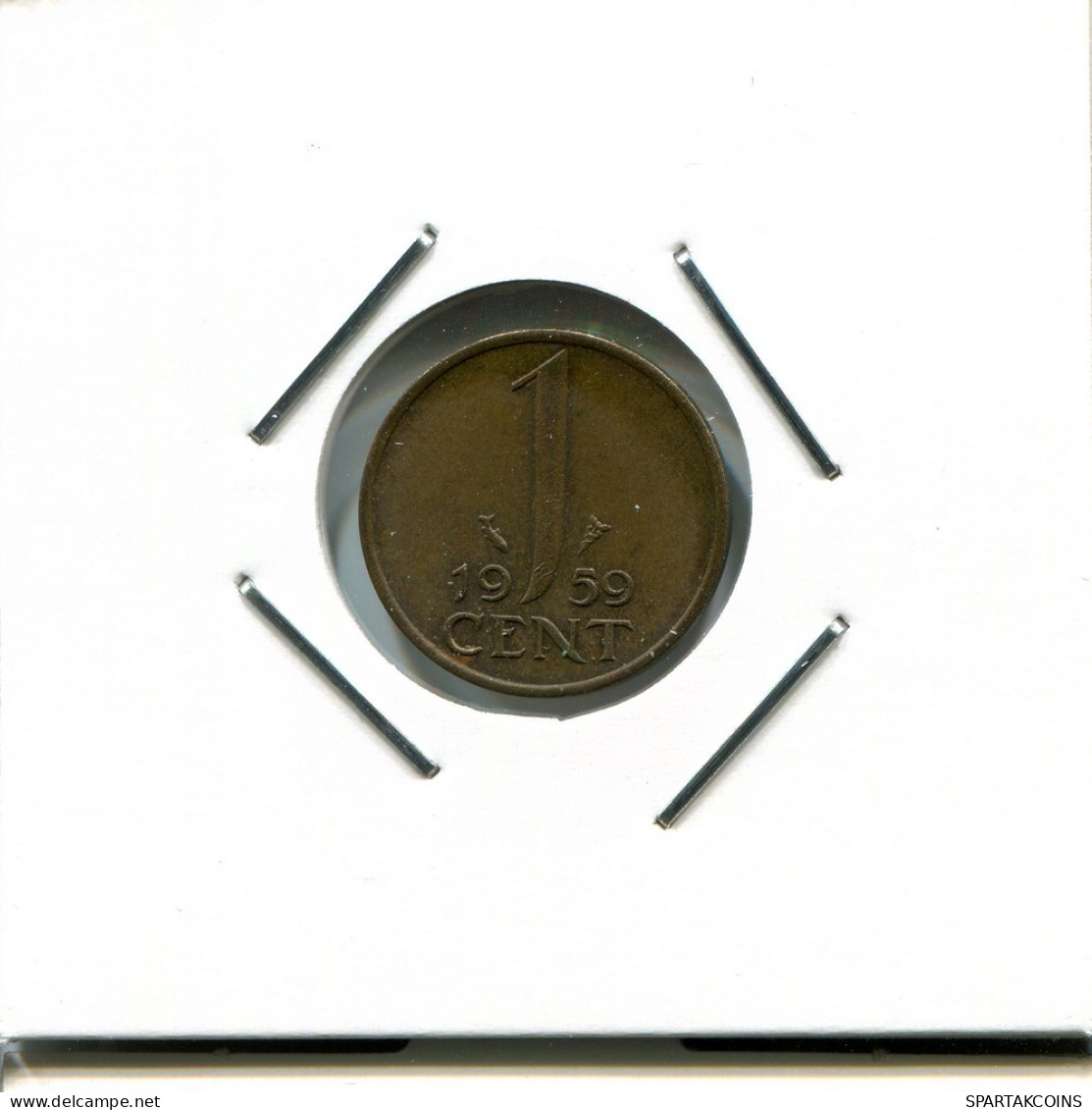 1 CENT 1959 NETHERLANDS Coin #AR526.U.A - 1948-1980 : Juliana