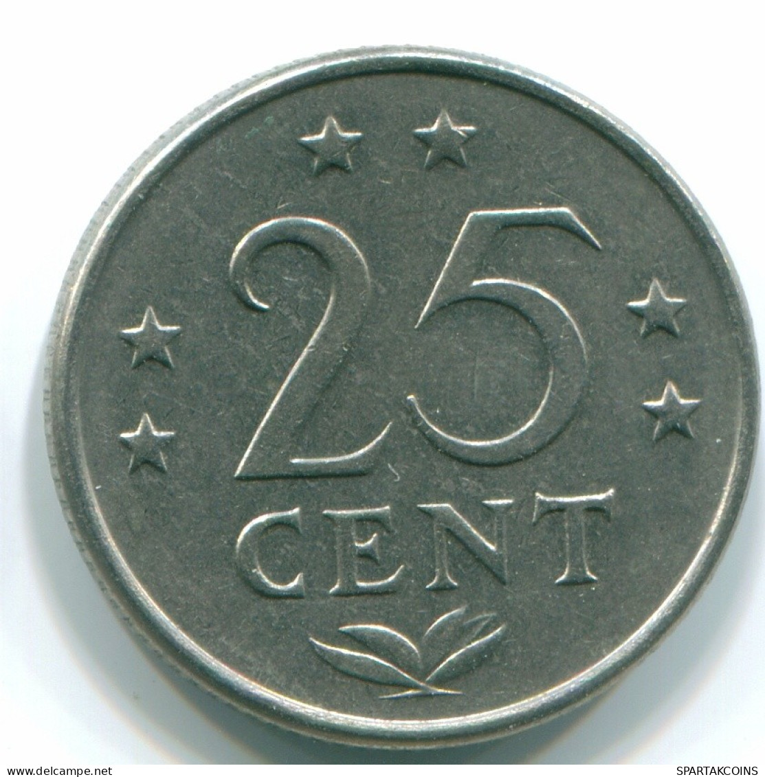 25 CENTS 1970 NIEDERLÄNDISCHE ANTILLEN Nickel Koloniale Münze #S11452.D.A - Netherlands Antilles