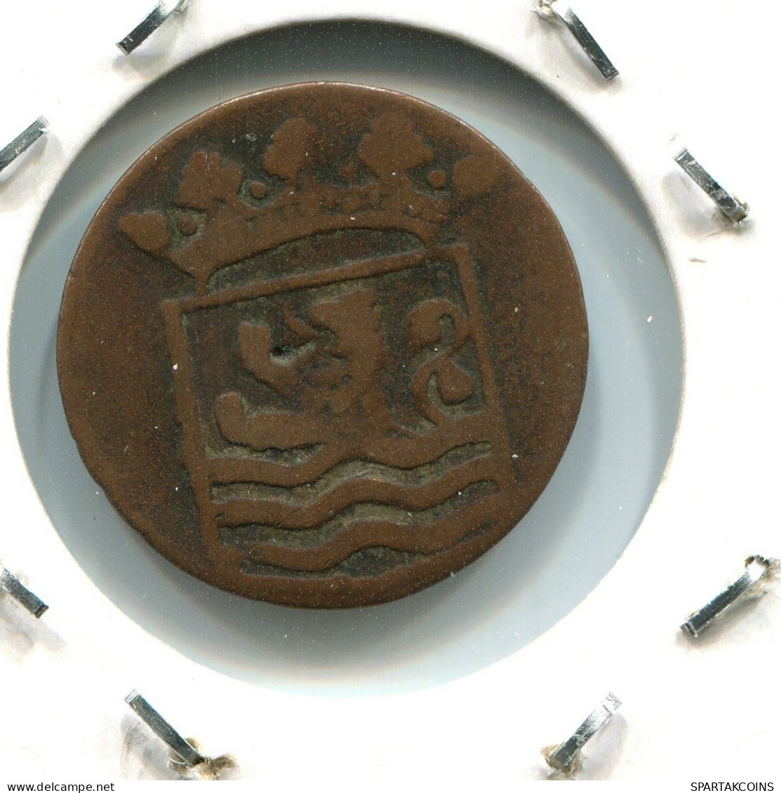 1749 ZEALAND VOC DUIT INDES NÉERLANDAIS NETHERLANDS NEW YORK COLONIAL PENNY #VOC1939.10.F.A - Indes Néerlandaises