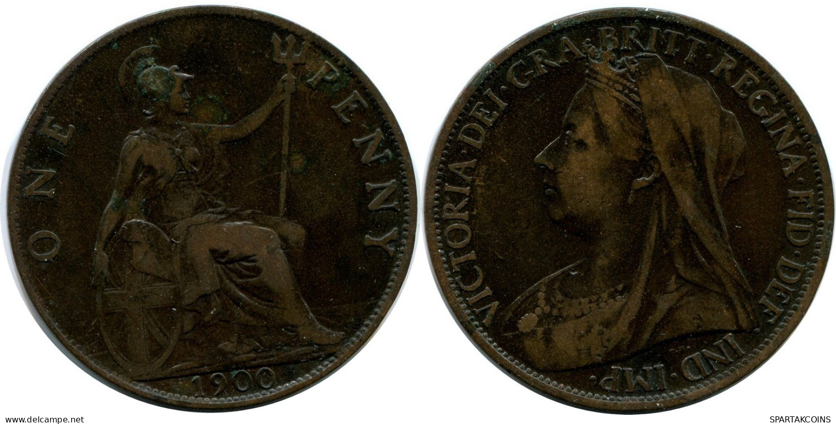 PENNY 1900 UK GRANDE-BRETAGNE GREAT BRITAIN Pièce #AX898.F.A - D. 1 Penny