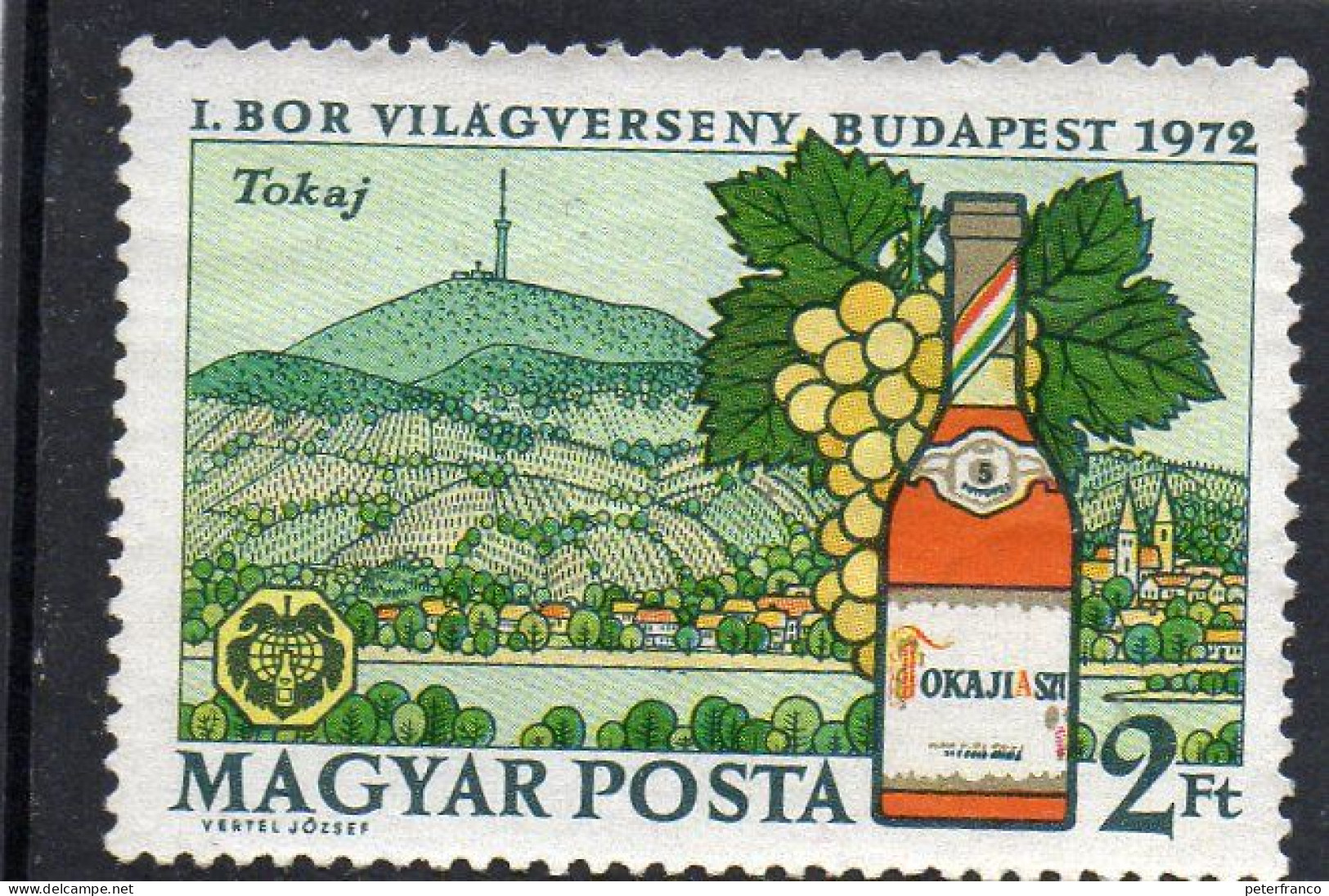 1972 Ungheria - Giornata Mondiale Del Vino - Budapest - Usado