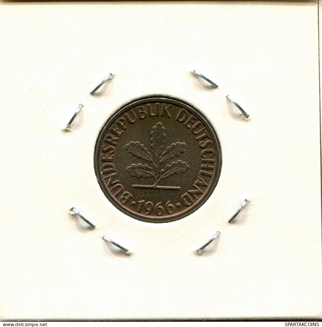 2 PFENNIG 1966 G BRD ALEMANIA Moneda GERMANY #DC200.E.A - 2 Pfennig